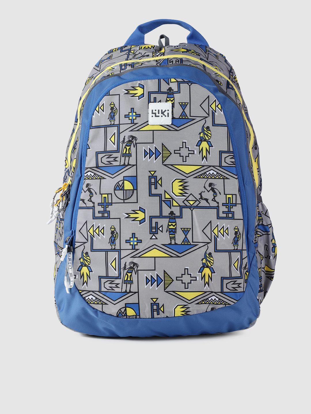 wildcraft unisex grey & blue wiki pack 5 folk backpack