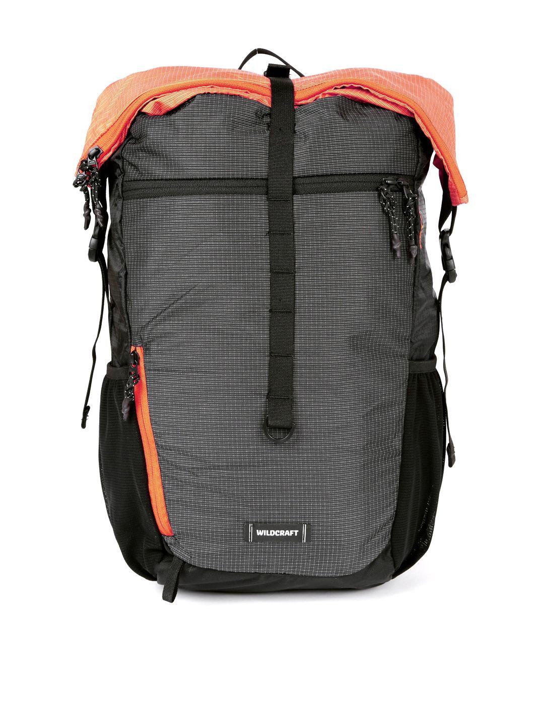wildcraft unisex grey & orange deviant backpack