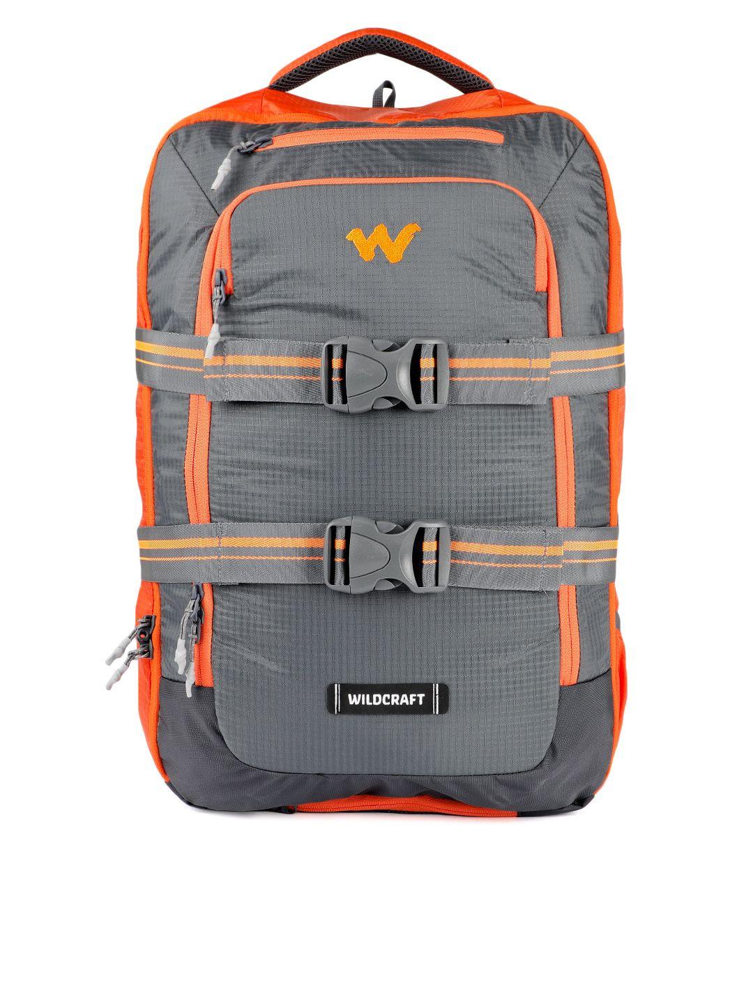 wildcraft unisex grey & orange globe trotter 35 backpack