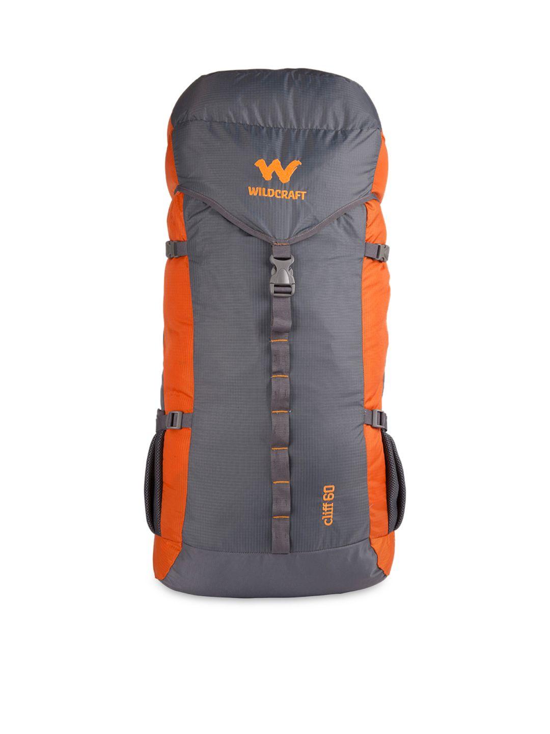 wildcraft unisex grey & orange rucksack