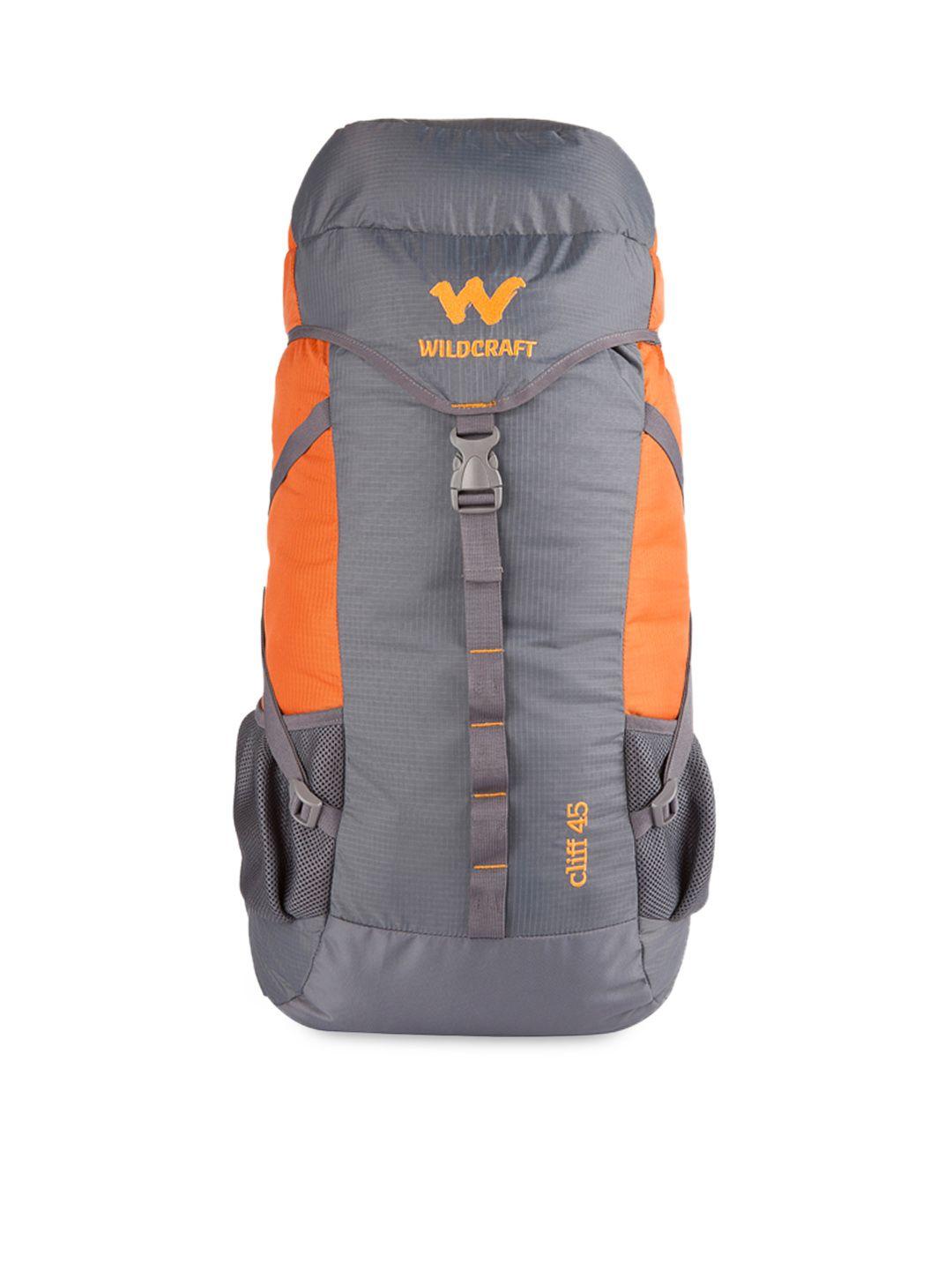 wildcraft unisex grey & orange rucksack