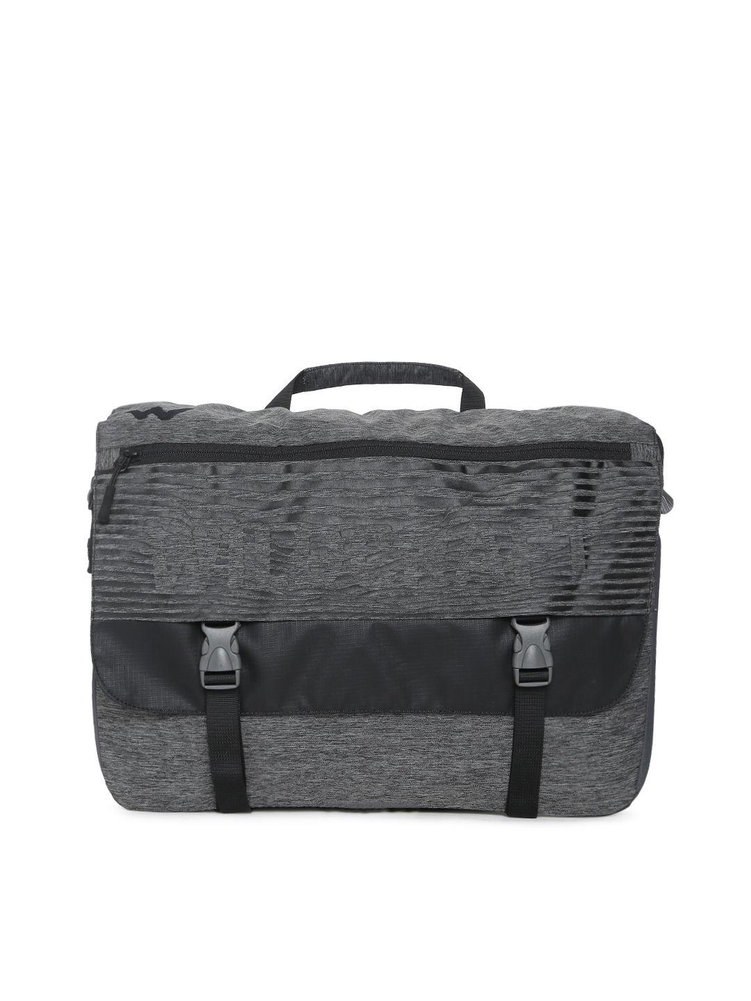 wildcraft unisex grey solid laptop bag