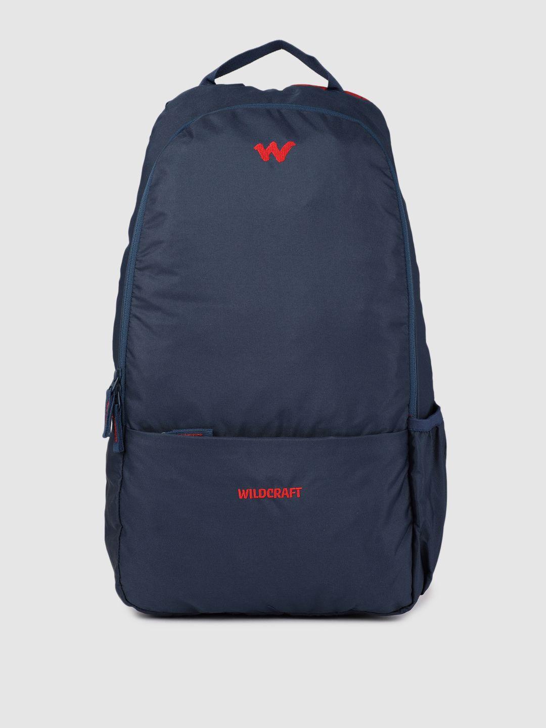 wildcraft unisex navy blue & red solid backpack