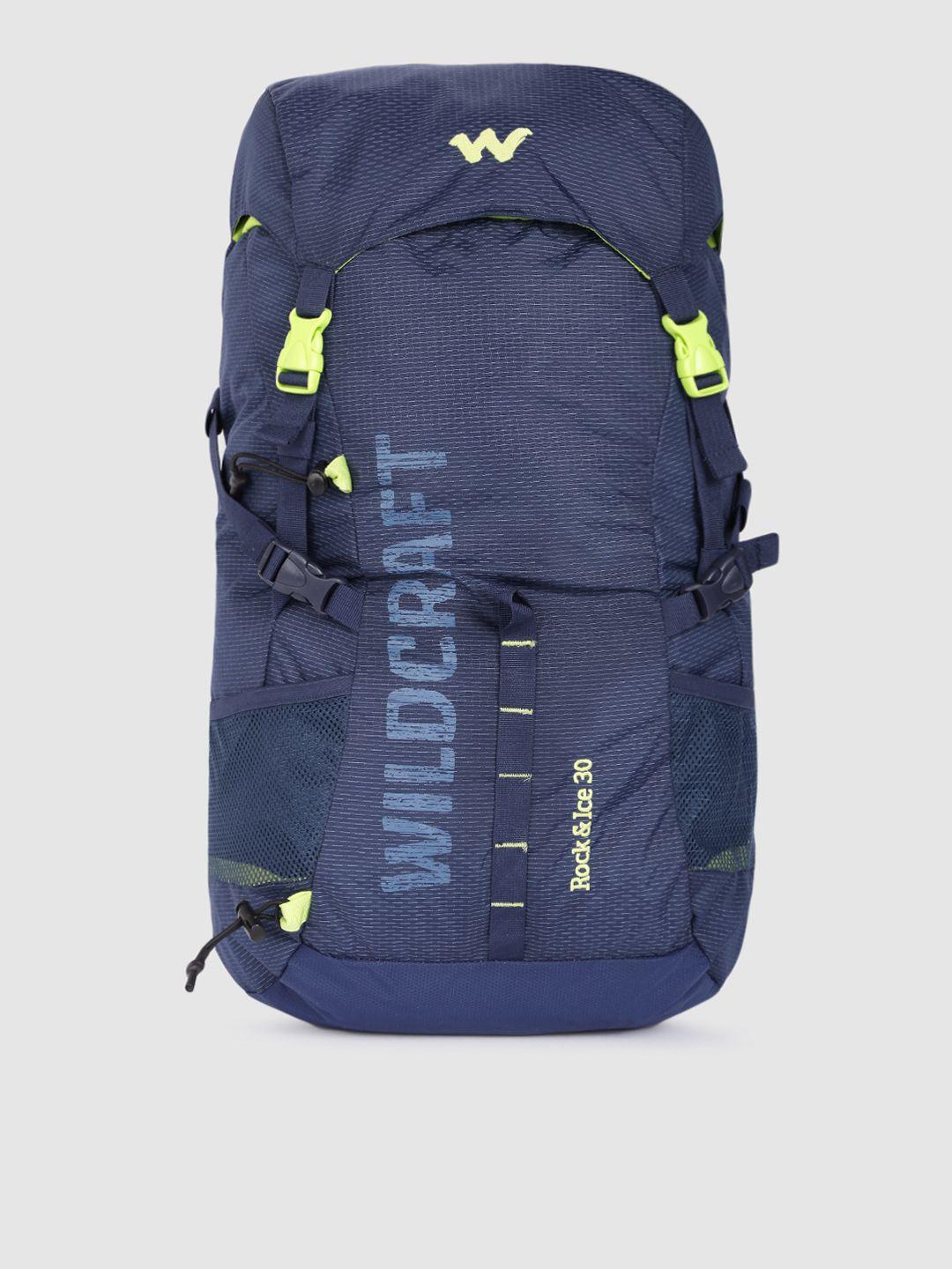 wildcraft unisex navy blue rock & ice 30 brand logo rucksack