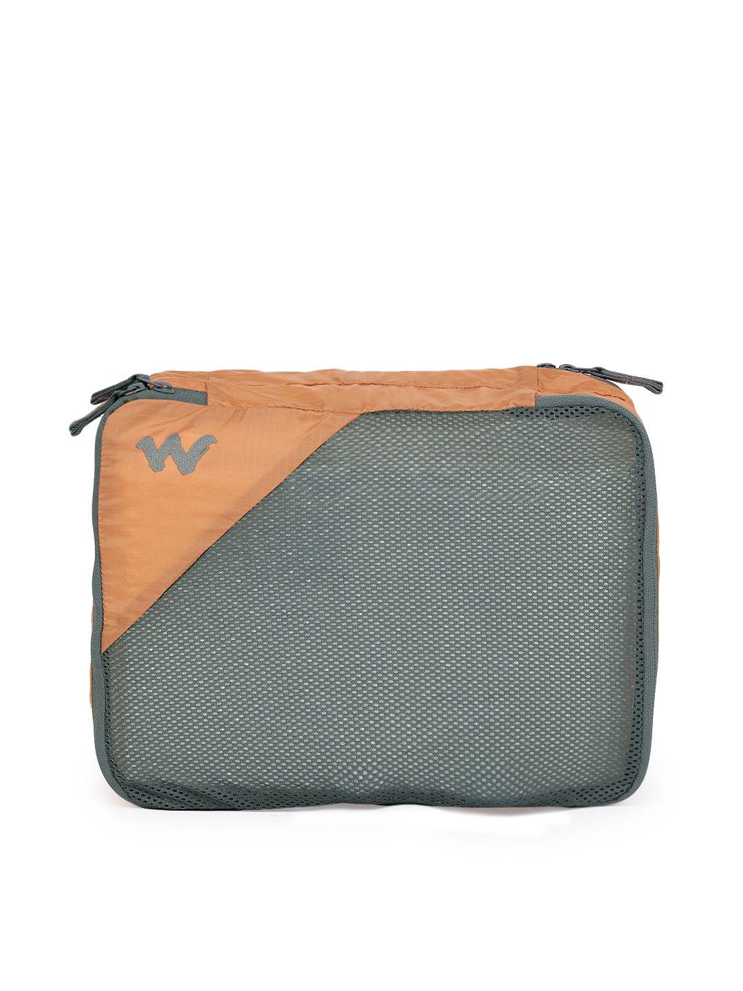 wildcraft unisex orange & grey 2 compartment travel cube