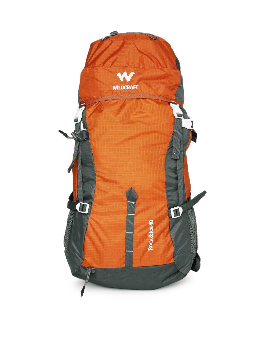 wildcraft unisex orange & grey rock & ice rucksack