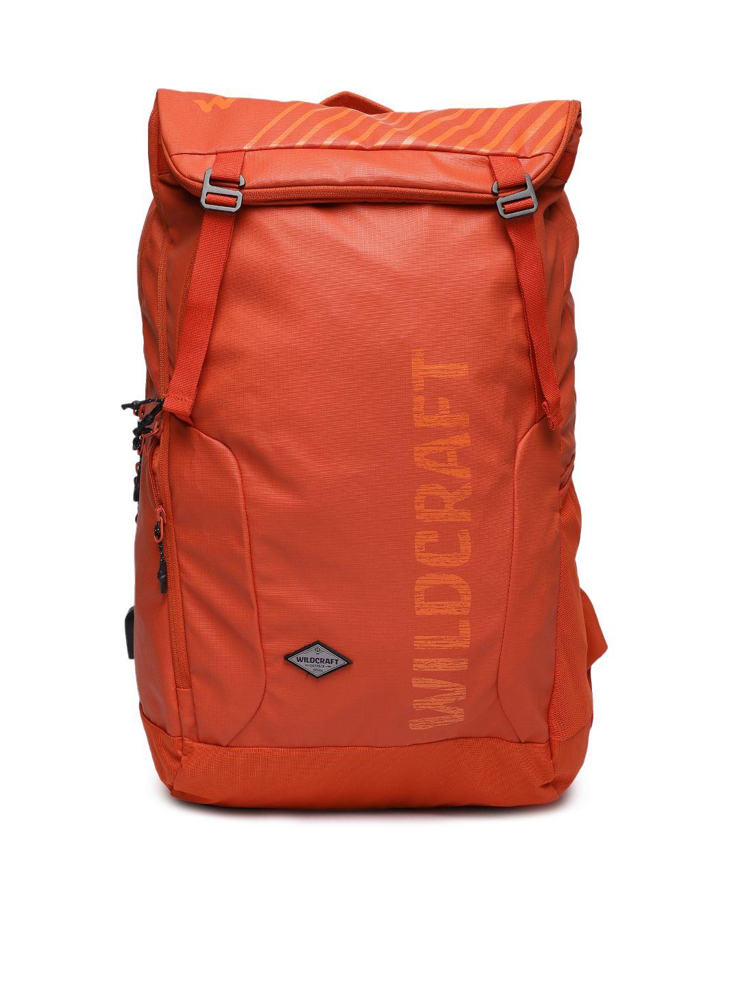 wildcraft unisex orange aether brand logo backpack