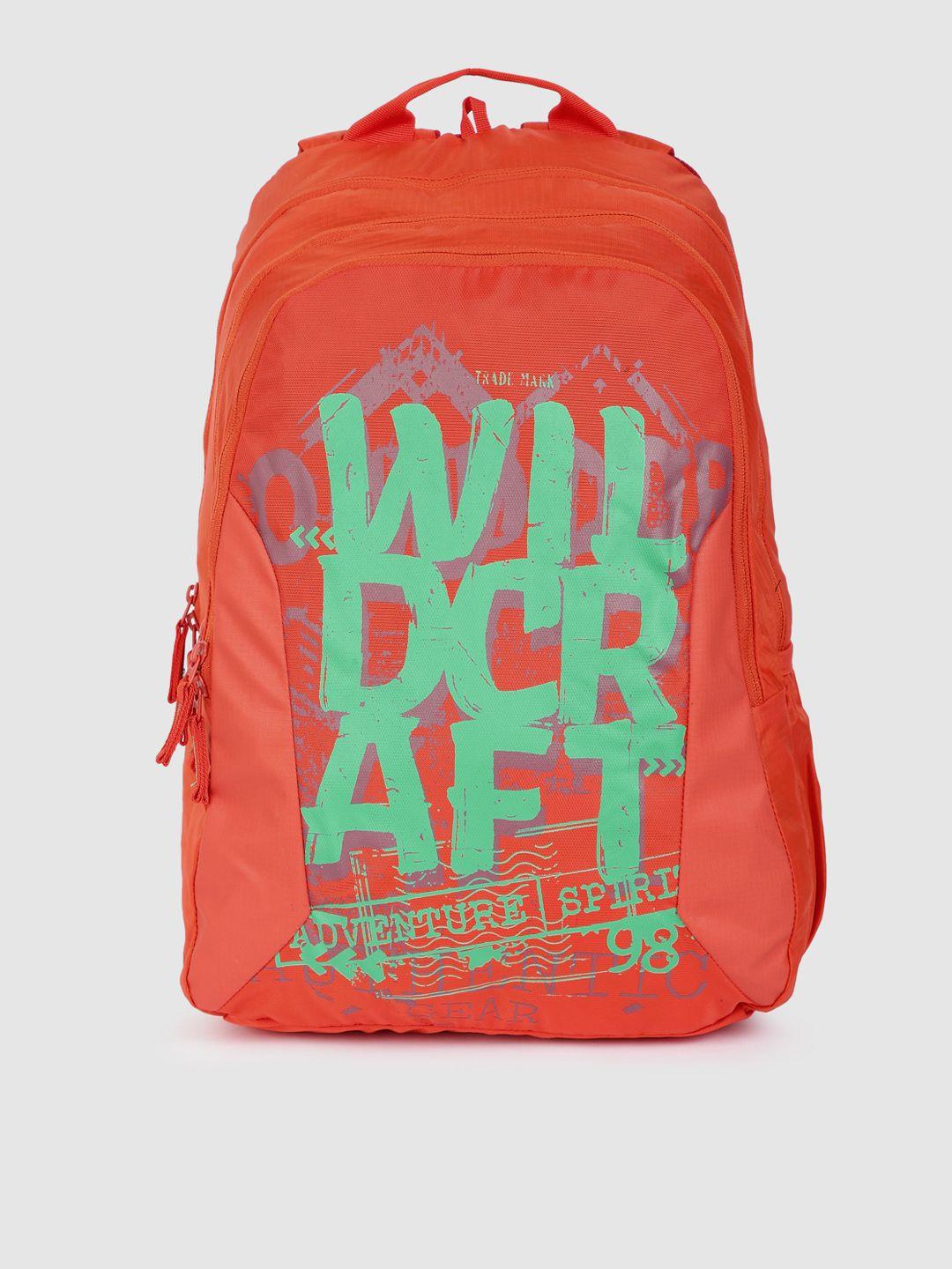 wildcraft unisex orange blaze3 wc bold brand logo backpack