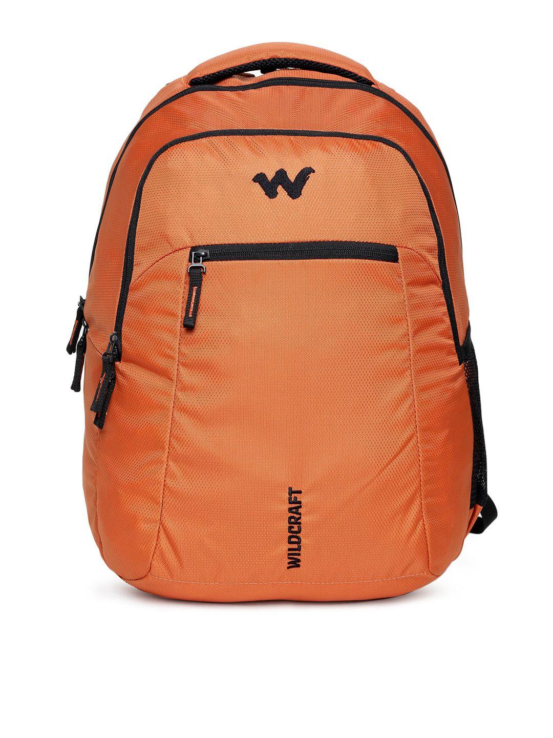 wildcraft unisex orange boost 2 brand logo backpack