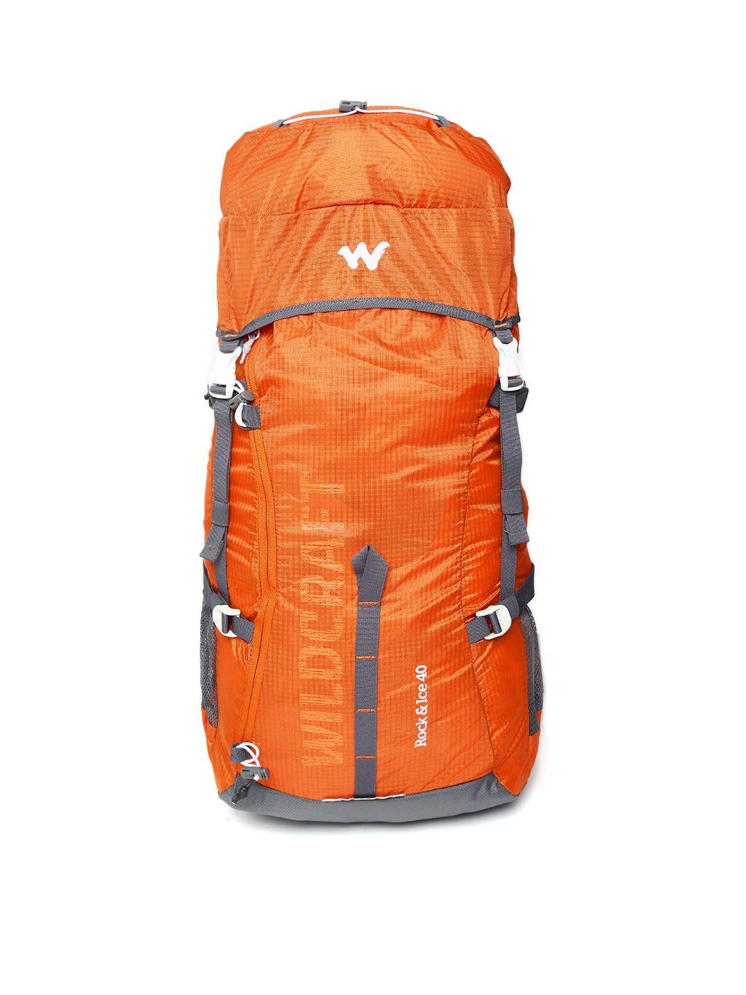 wildcraft unisex orange rock & ice 40 brand logo rucksack