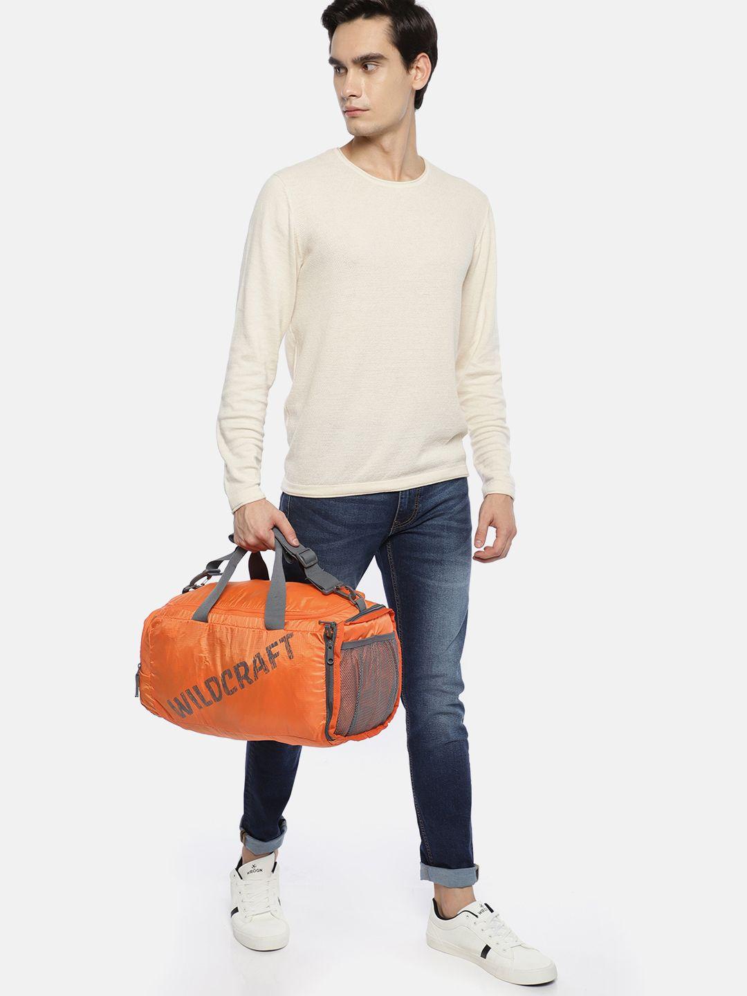 wildcraft unisex orange spazio foldable duffel bag