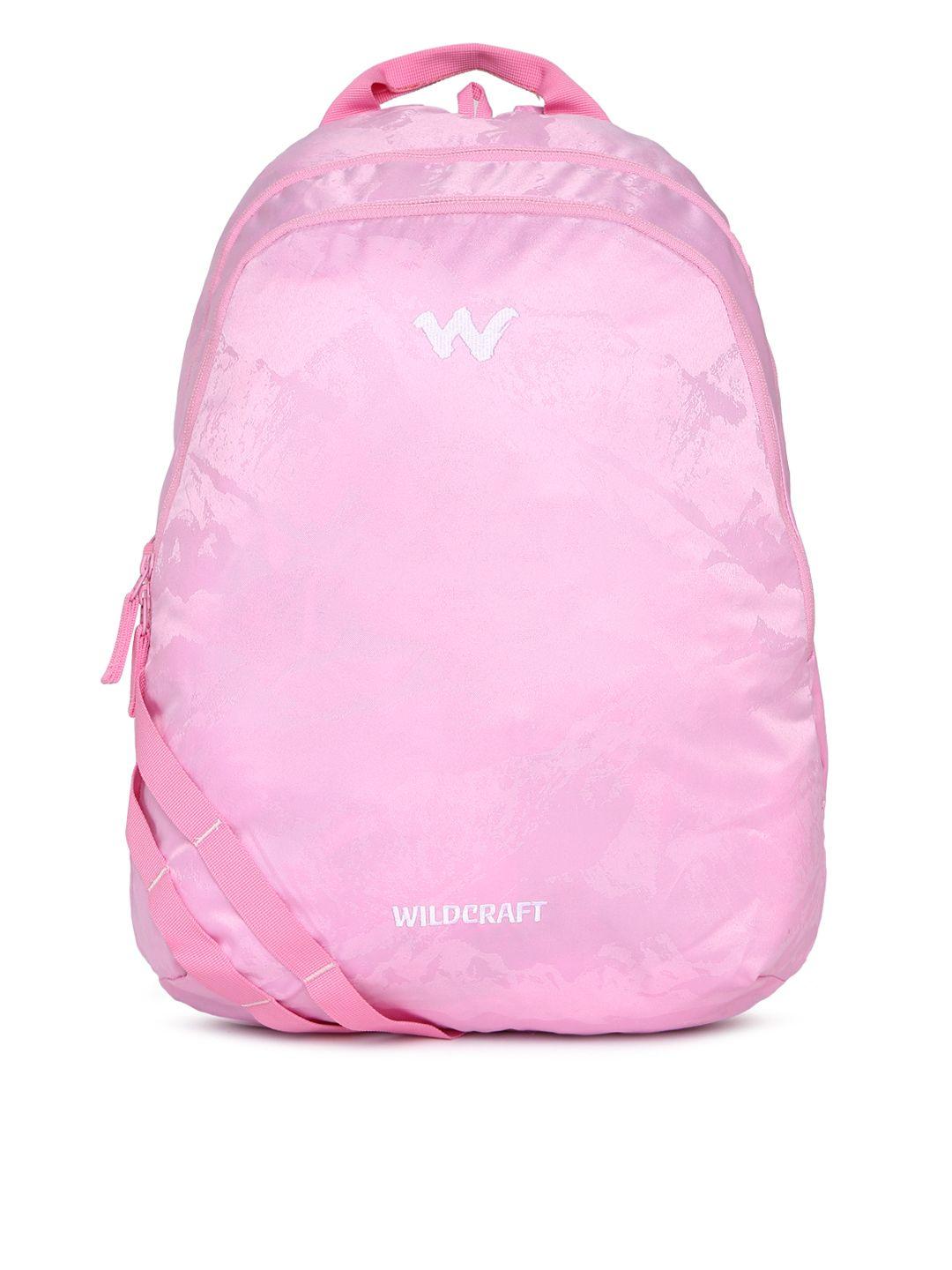wildcraft unisex pink brand logo backpack