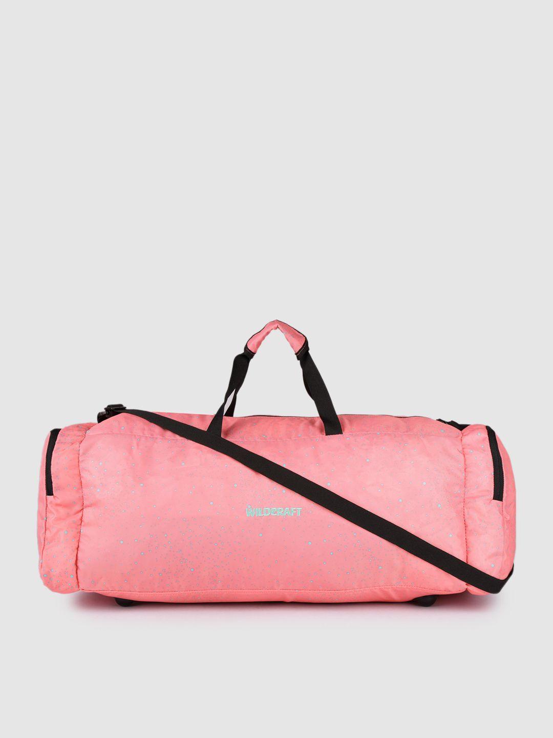 wildcraft unisex pink printed power duffel bag