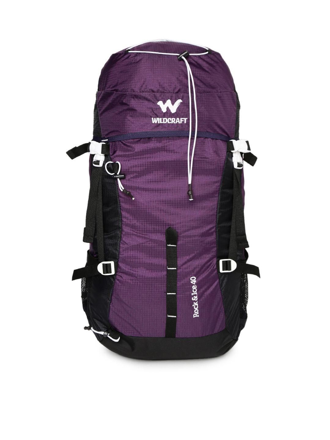 wildcraft unisex purple & black rock & ice rucksack