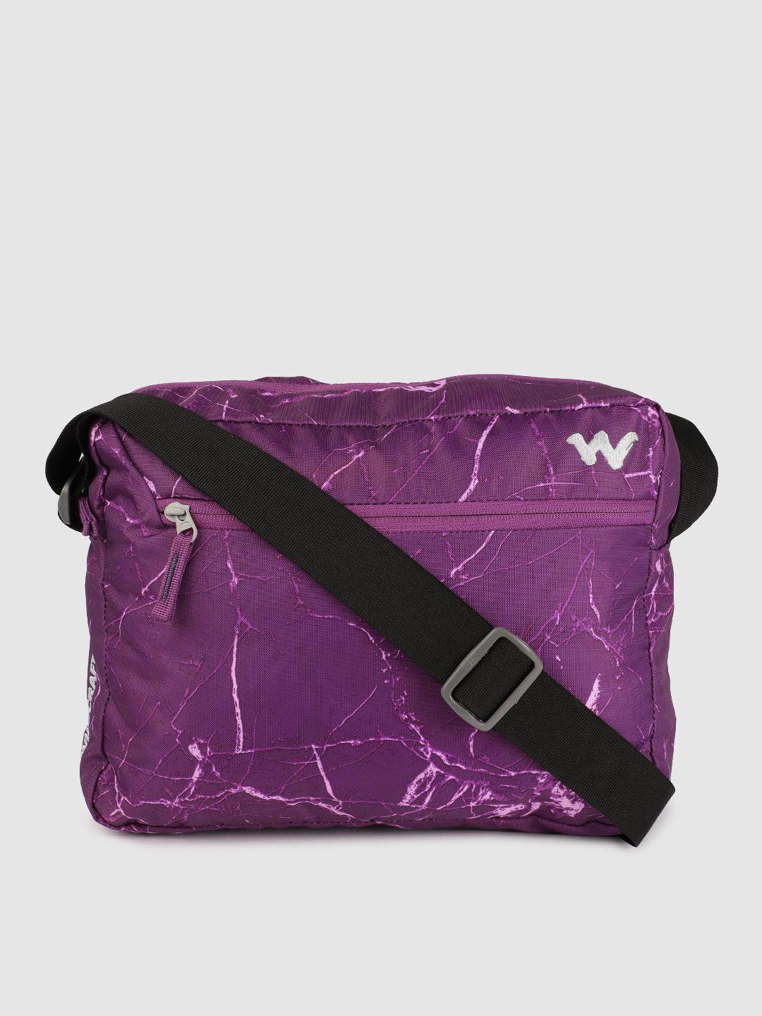 wildcraft unisex purple printed messenger bag