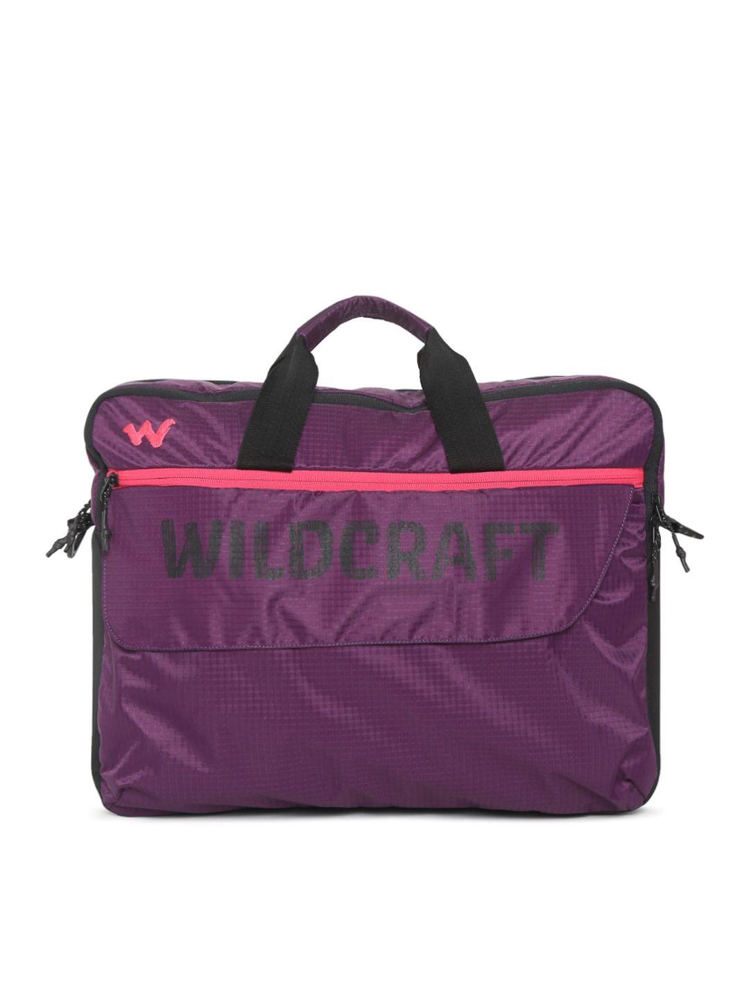 wildcraft unisex purple solid apex laptop bag