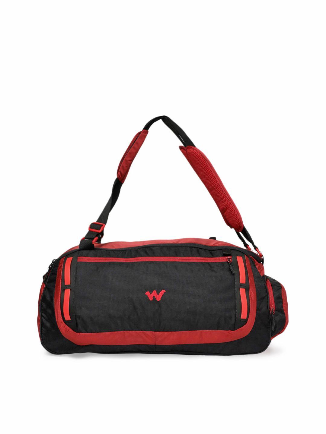 wildcraft unisex red & black ceratah duffle bag