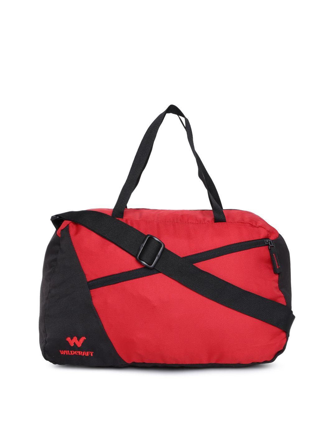 wildcraft unisex red & black colourblocked ct 3 duffel bag