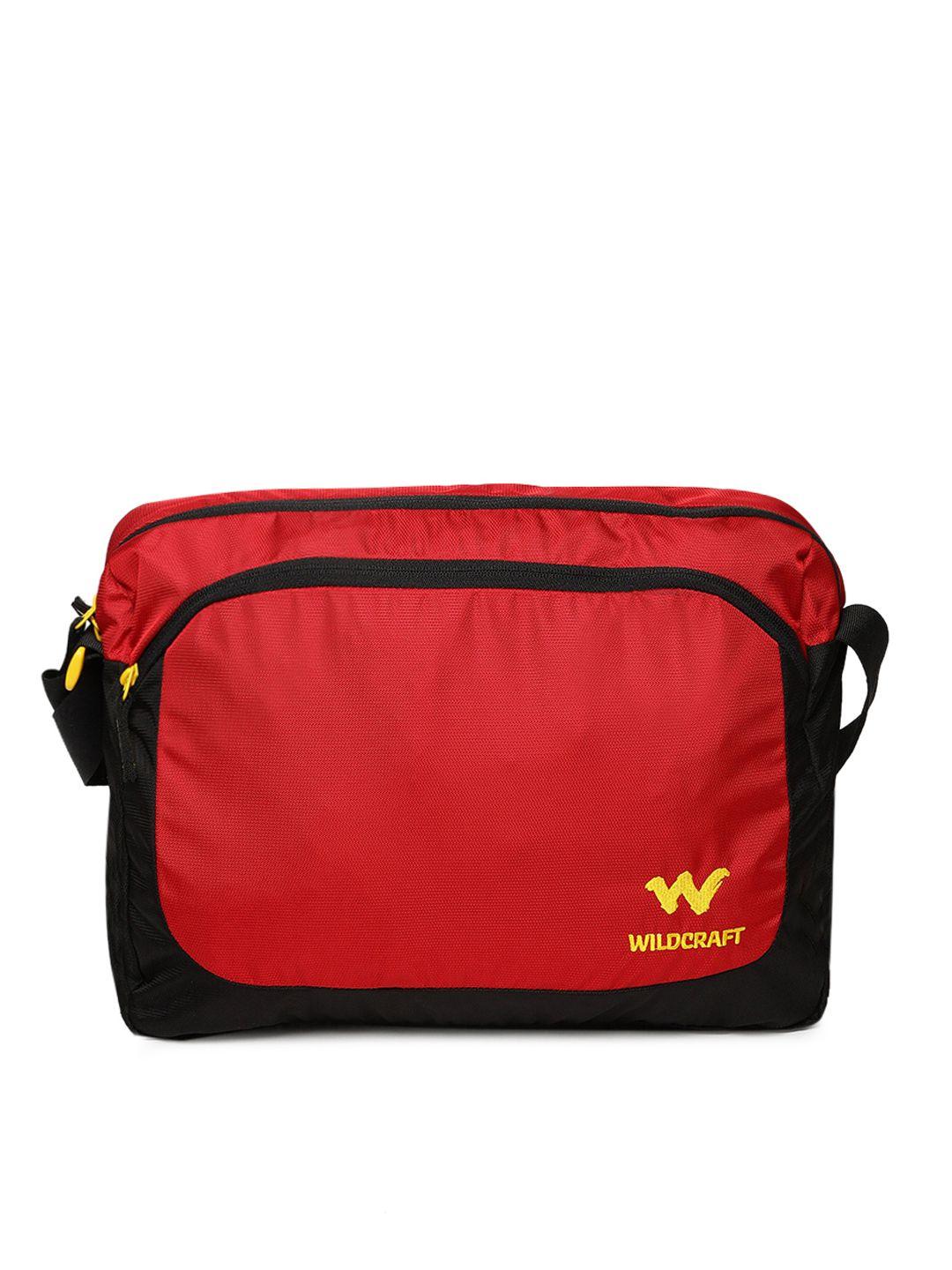 wildcraft unisex red & black colourblocked messenger bag