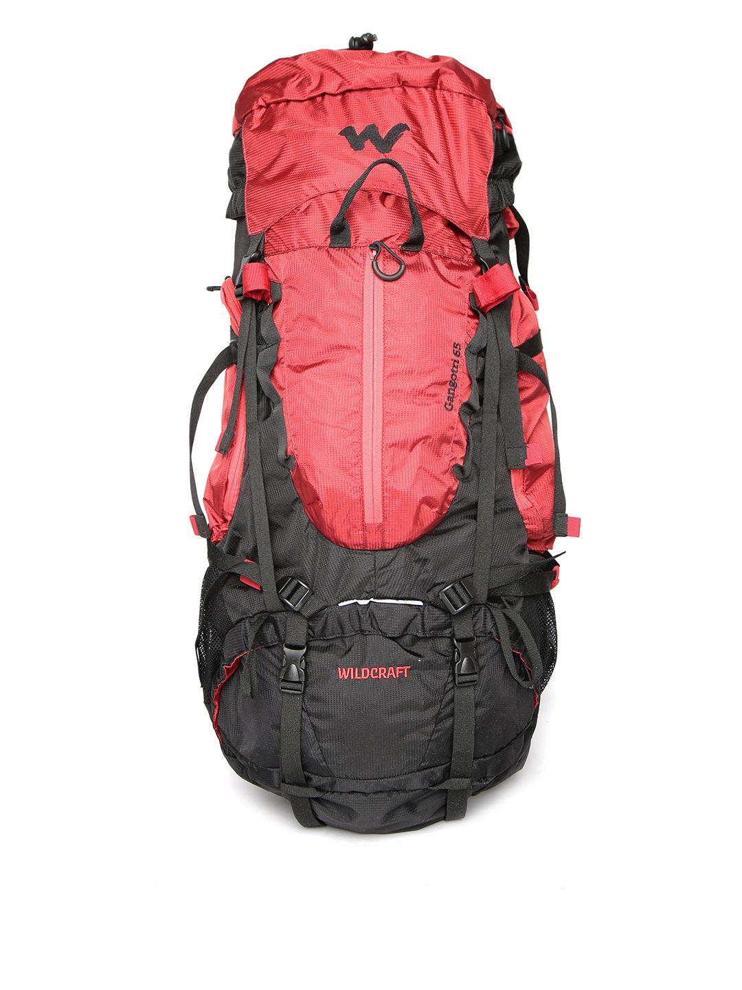 wildcraft unisex red & black gangotri plus rucksack