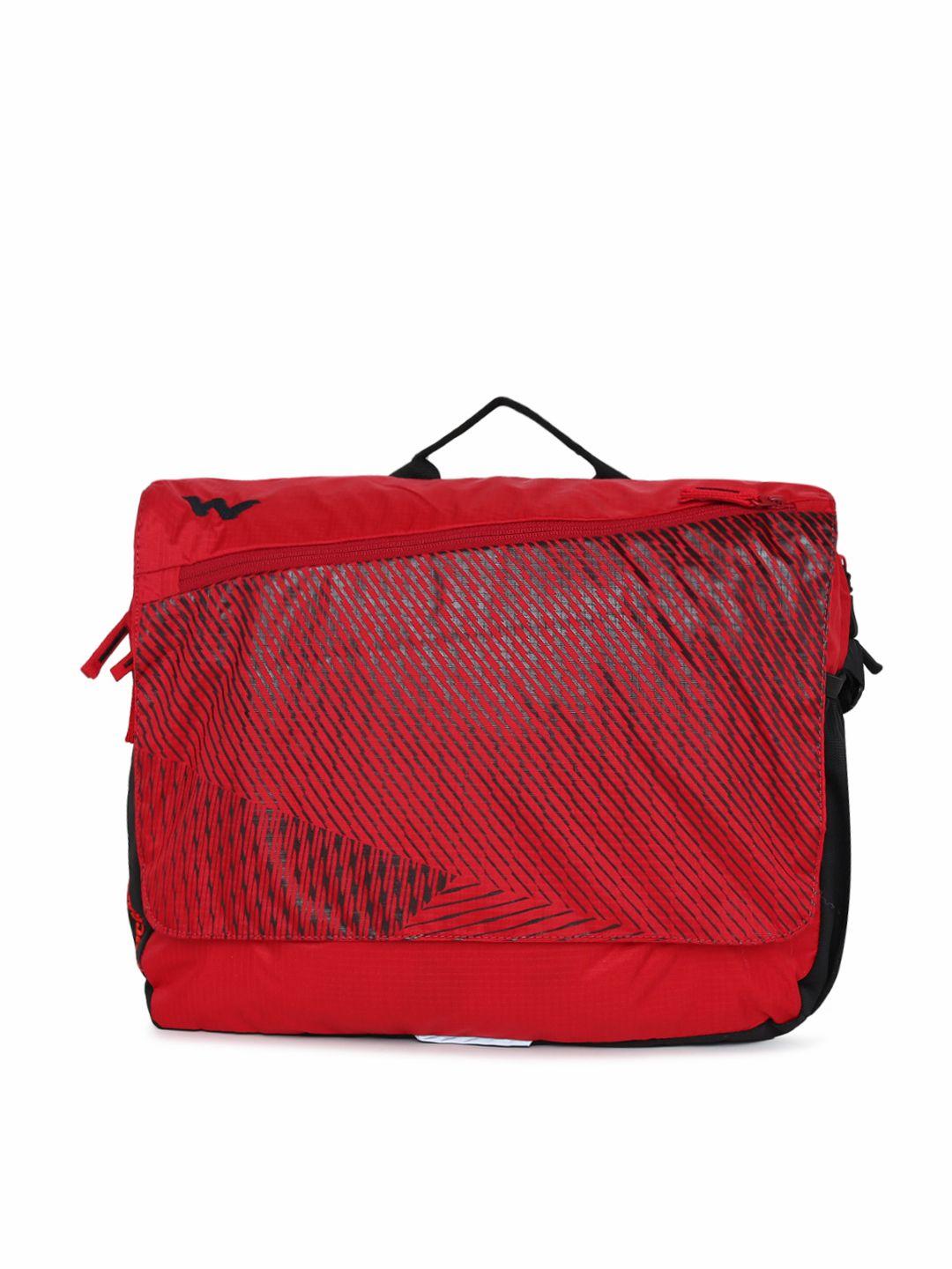 wildcraft unisex red printed graft messenger bag
