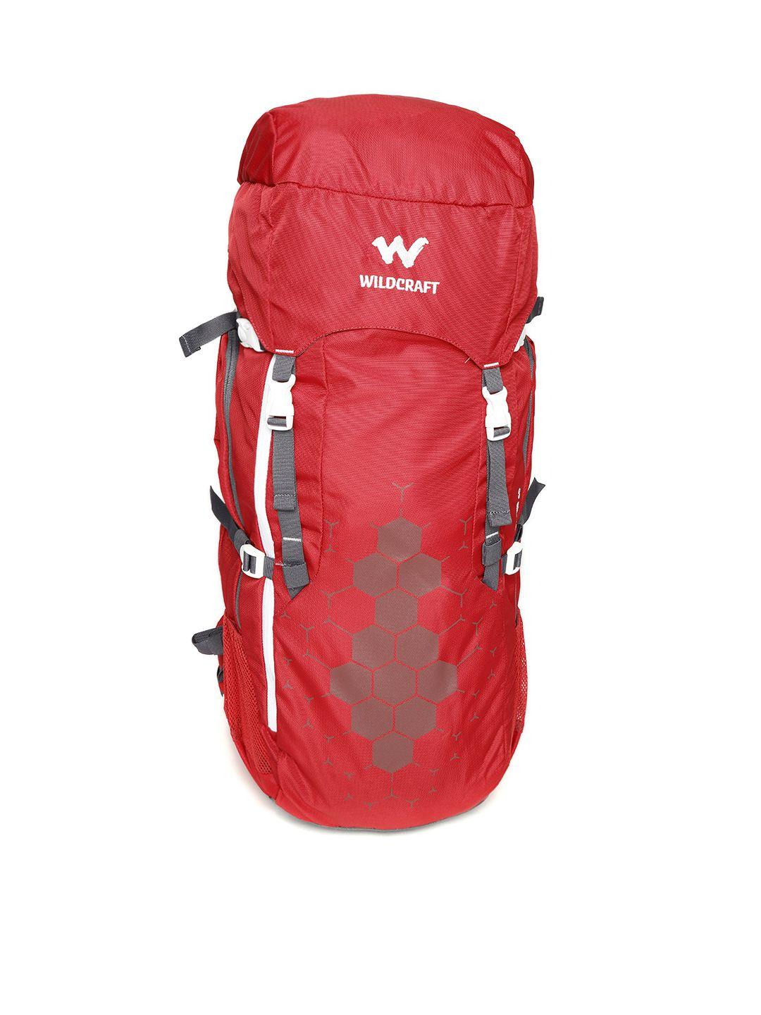 wildcraft unisex red printed verge 60 rucksack