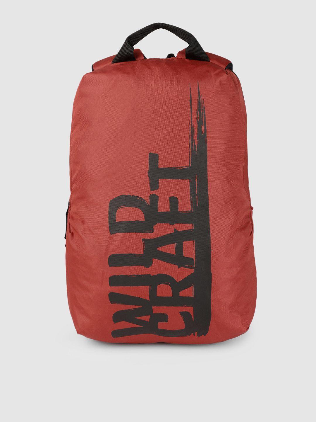 wildcraft unisex red typography knight backpack