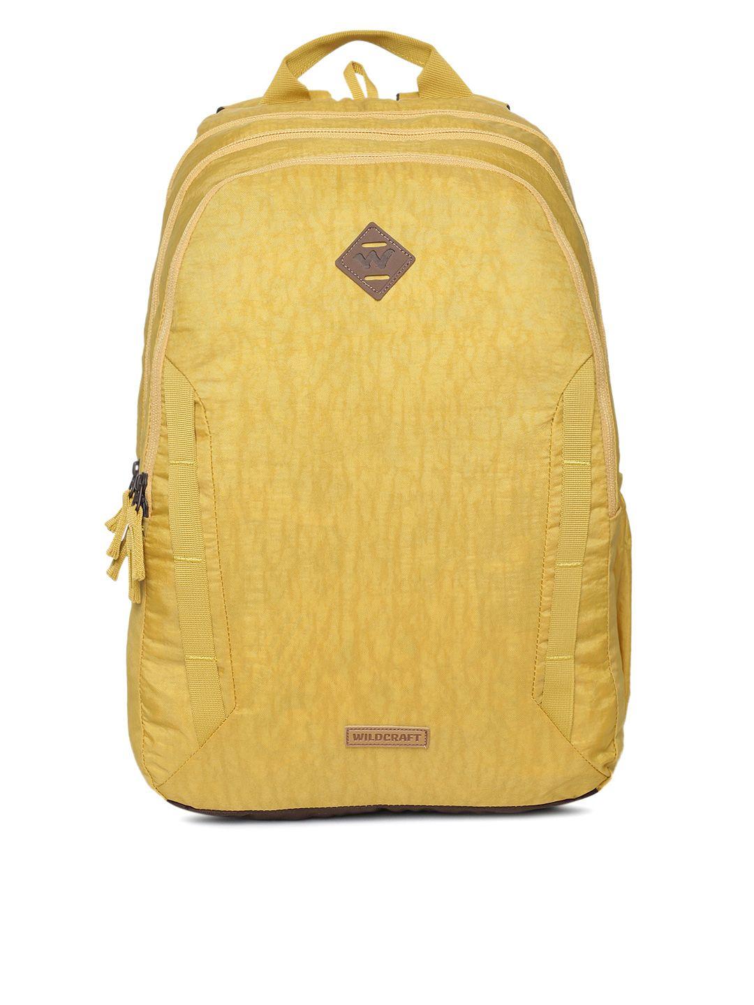 wildcraft unisex yellow solid dash laptop backpack