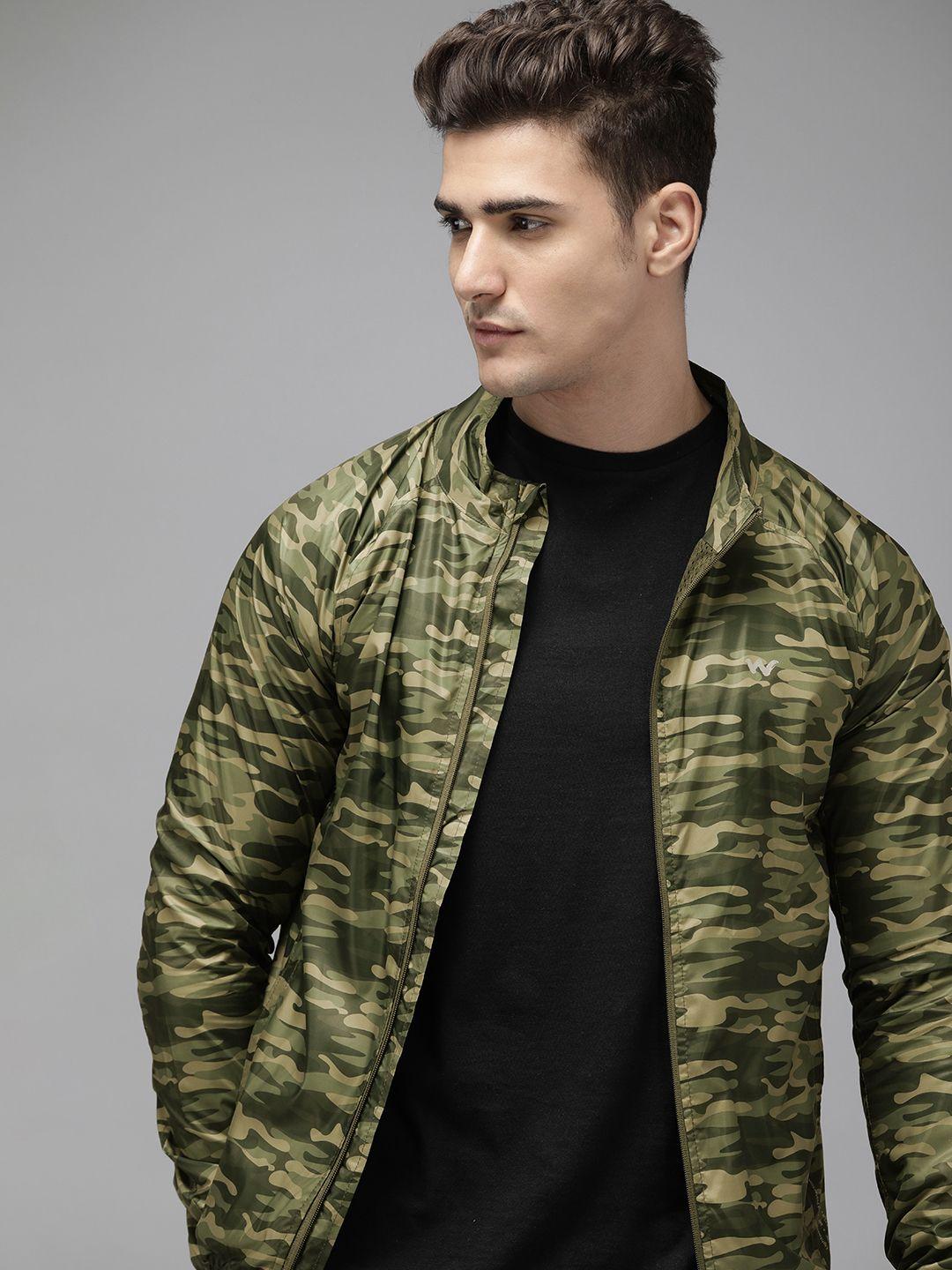 wildcraft water resistant windcheater camouflage printed tailored jacket