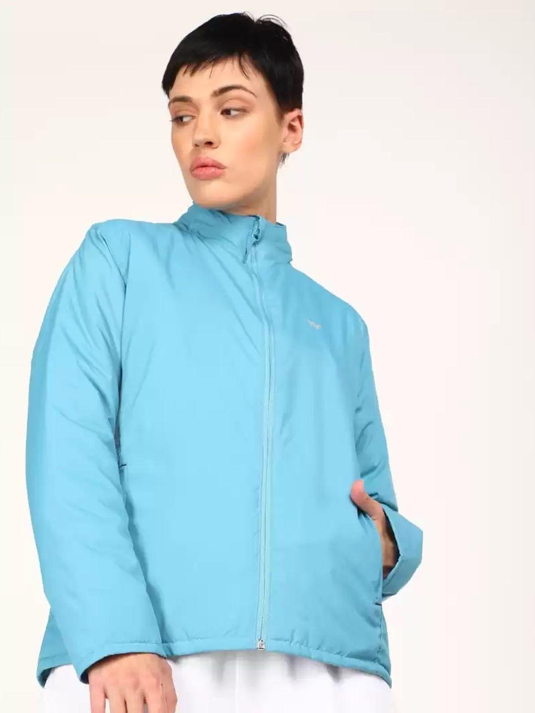 wildcraft women blue solid lightweight outdoor sporty jacket