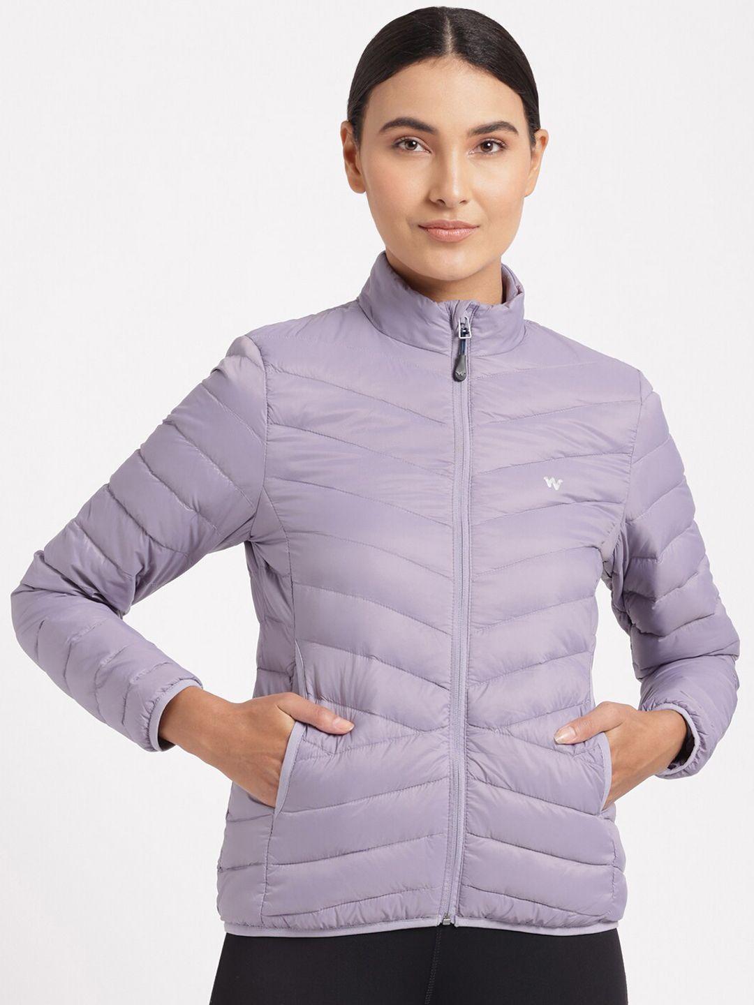 wildcraft women lavender water resistant padded jacket