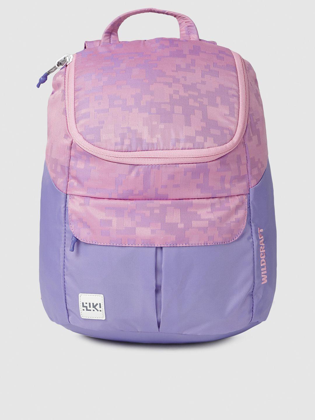 wildcraft women purple graphic backpack