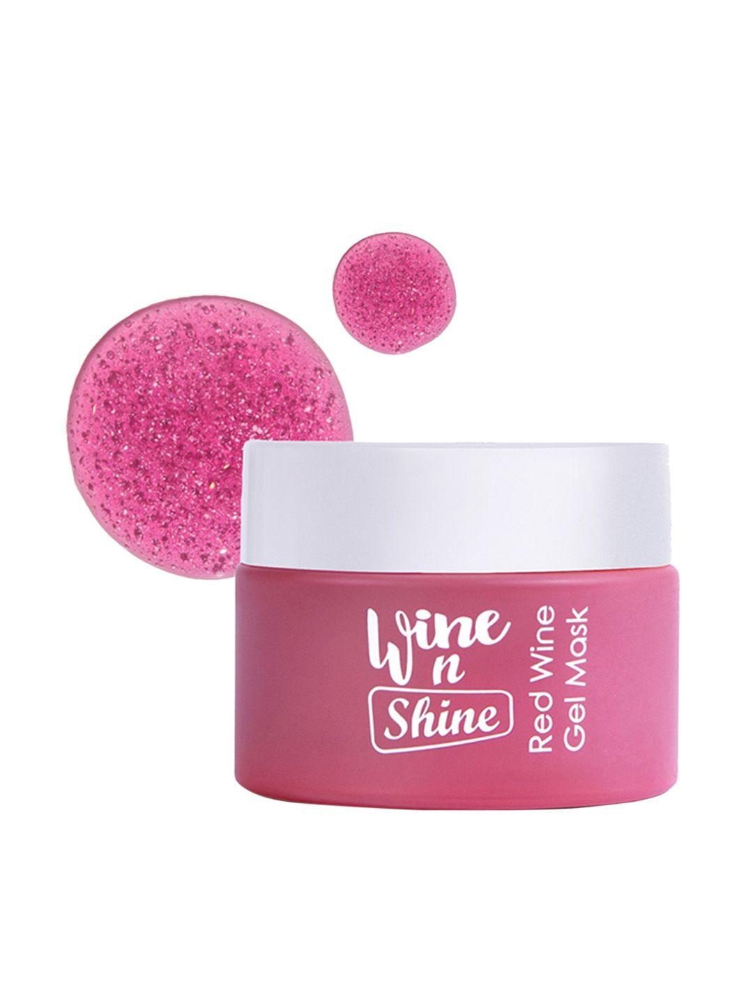 wildglow wine n shine red wine gel mask with castor oil - 50 g