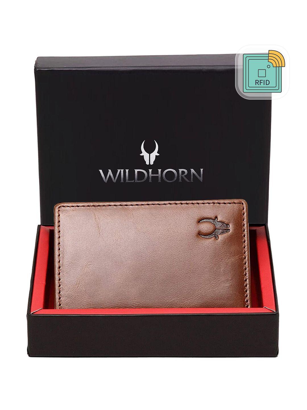 wildhorn men three fold leather wallet