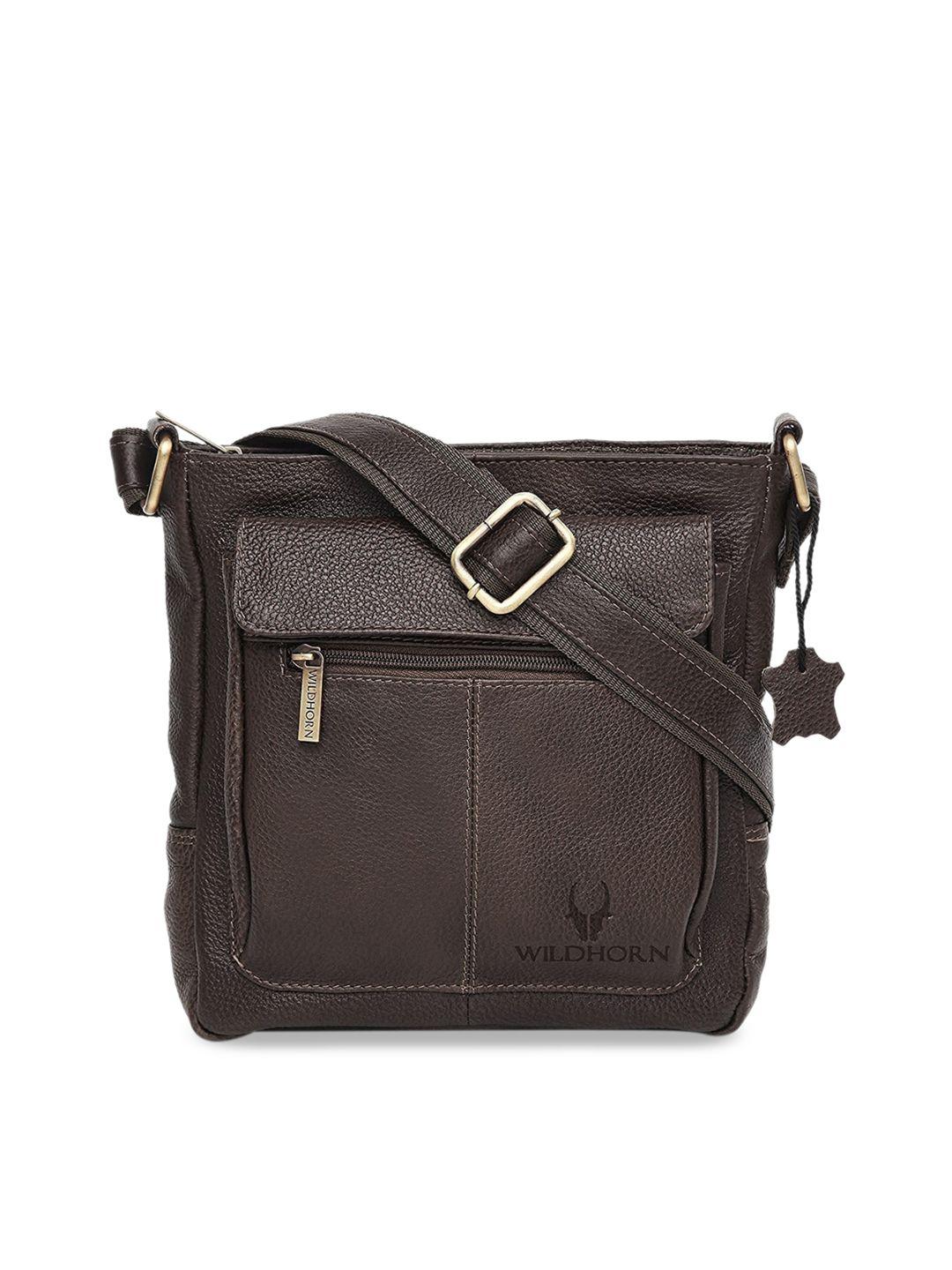 wildhorn brown leather bowling sling bag
