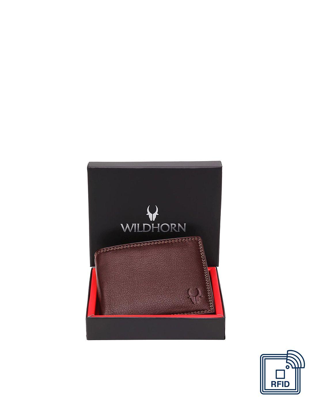 wildhorn men  textured leather two fold wallet