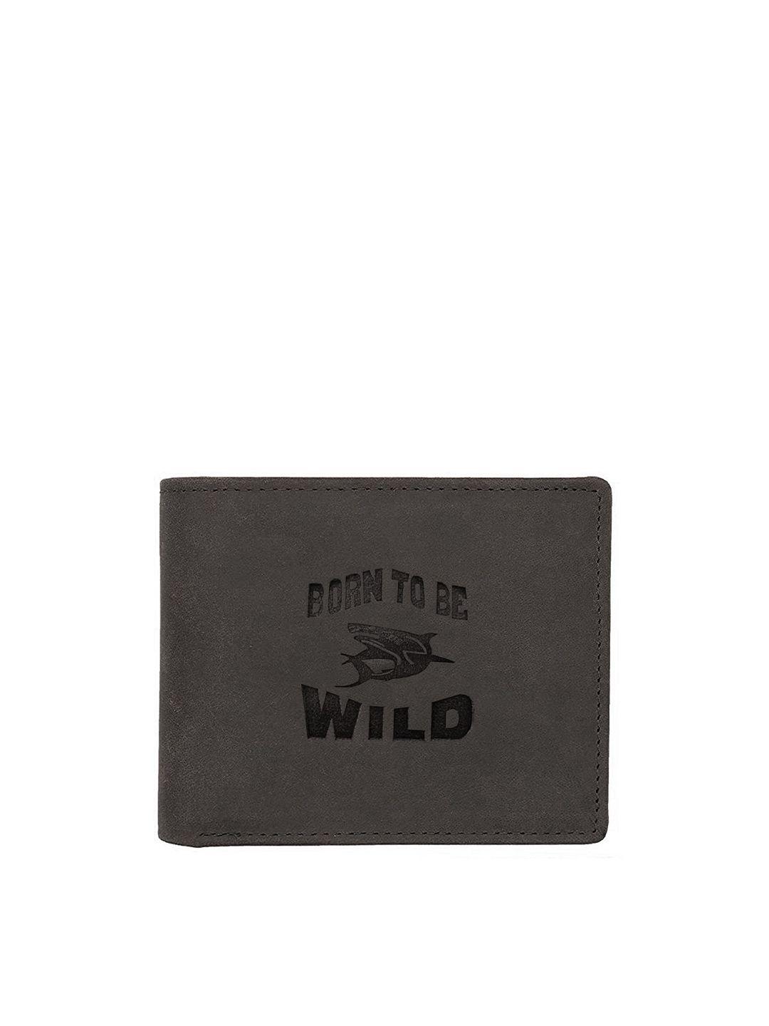 wildhorn men brand logo printed rfid leather wallet