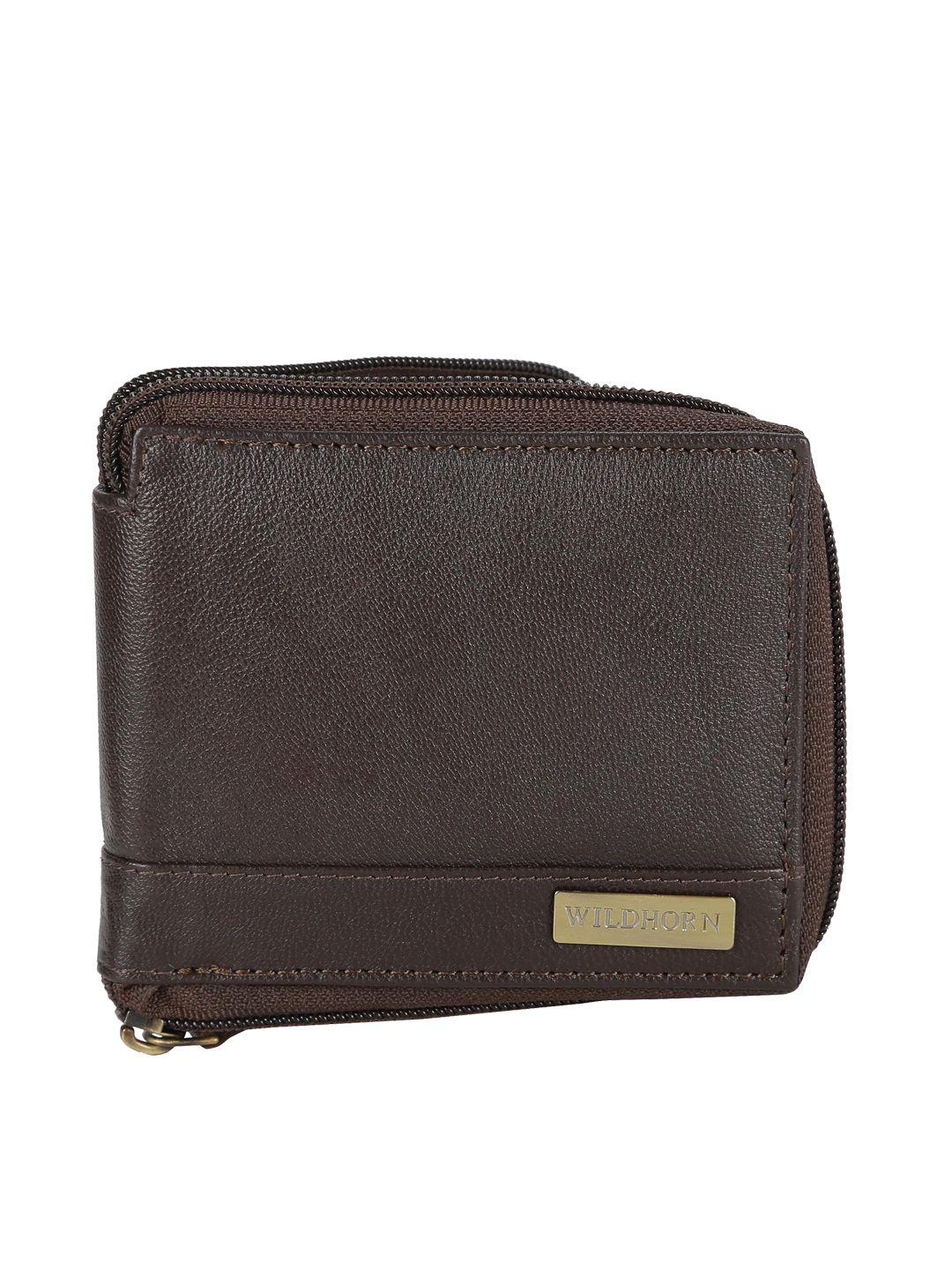 wildhorn men brown genuine leather wallet