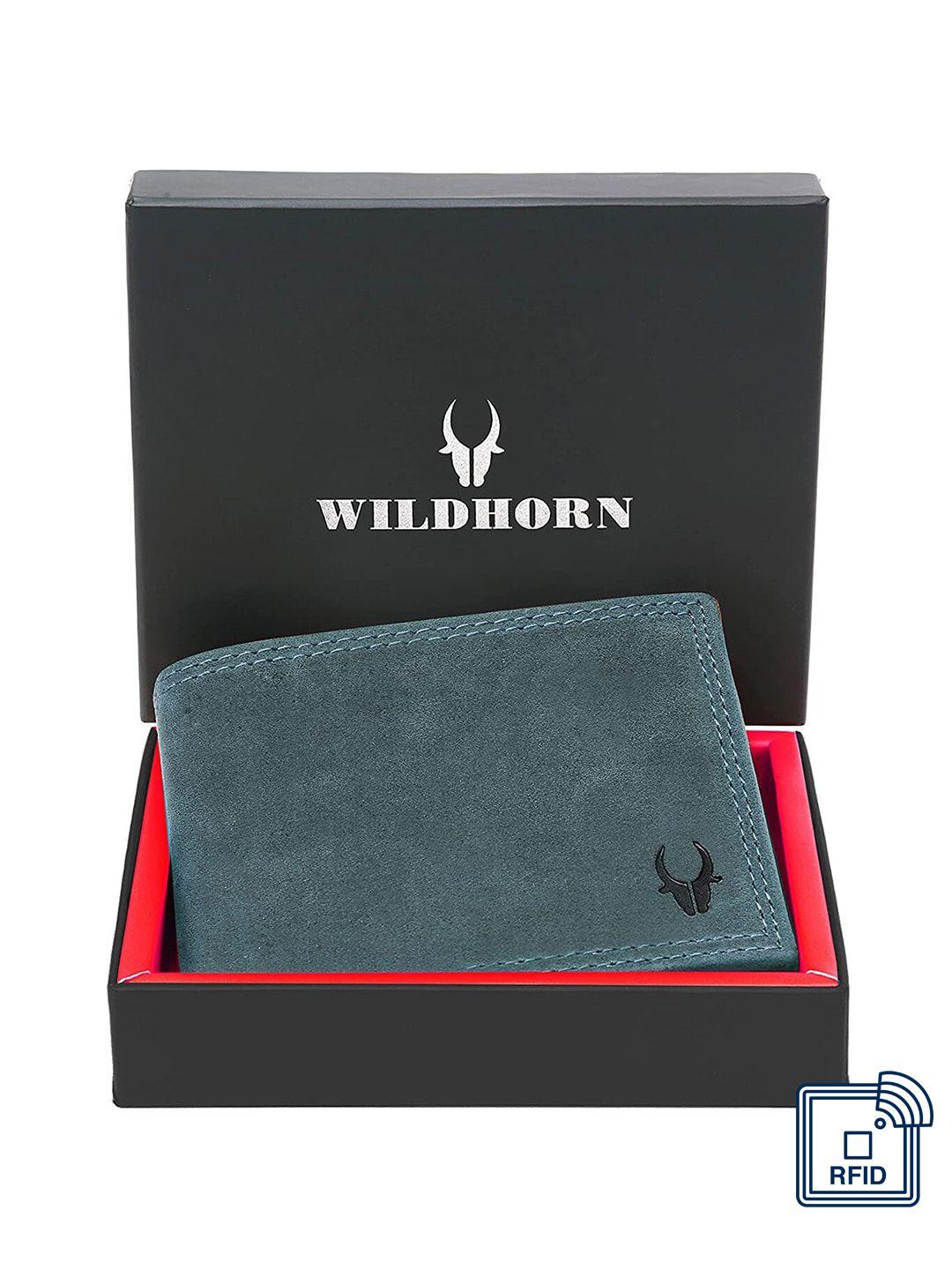 wildhorn men leather two fold wallet