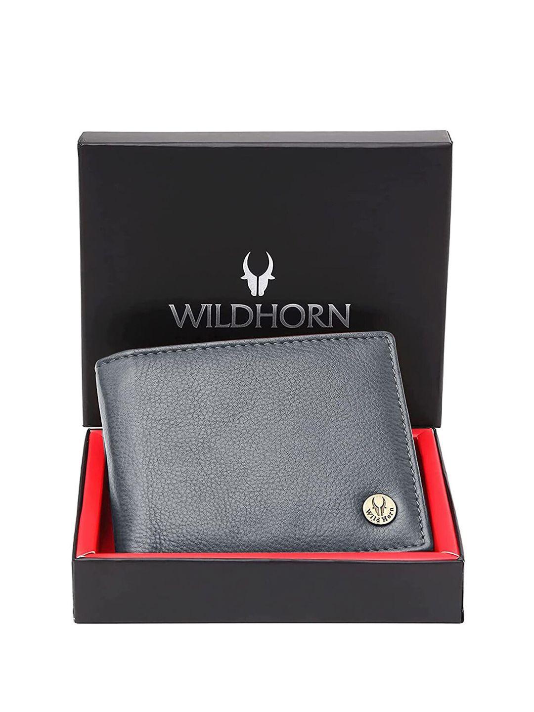 wildhorn men leather two fold wallet