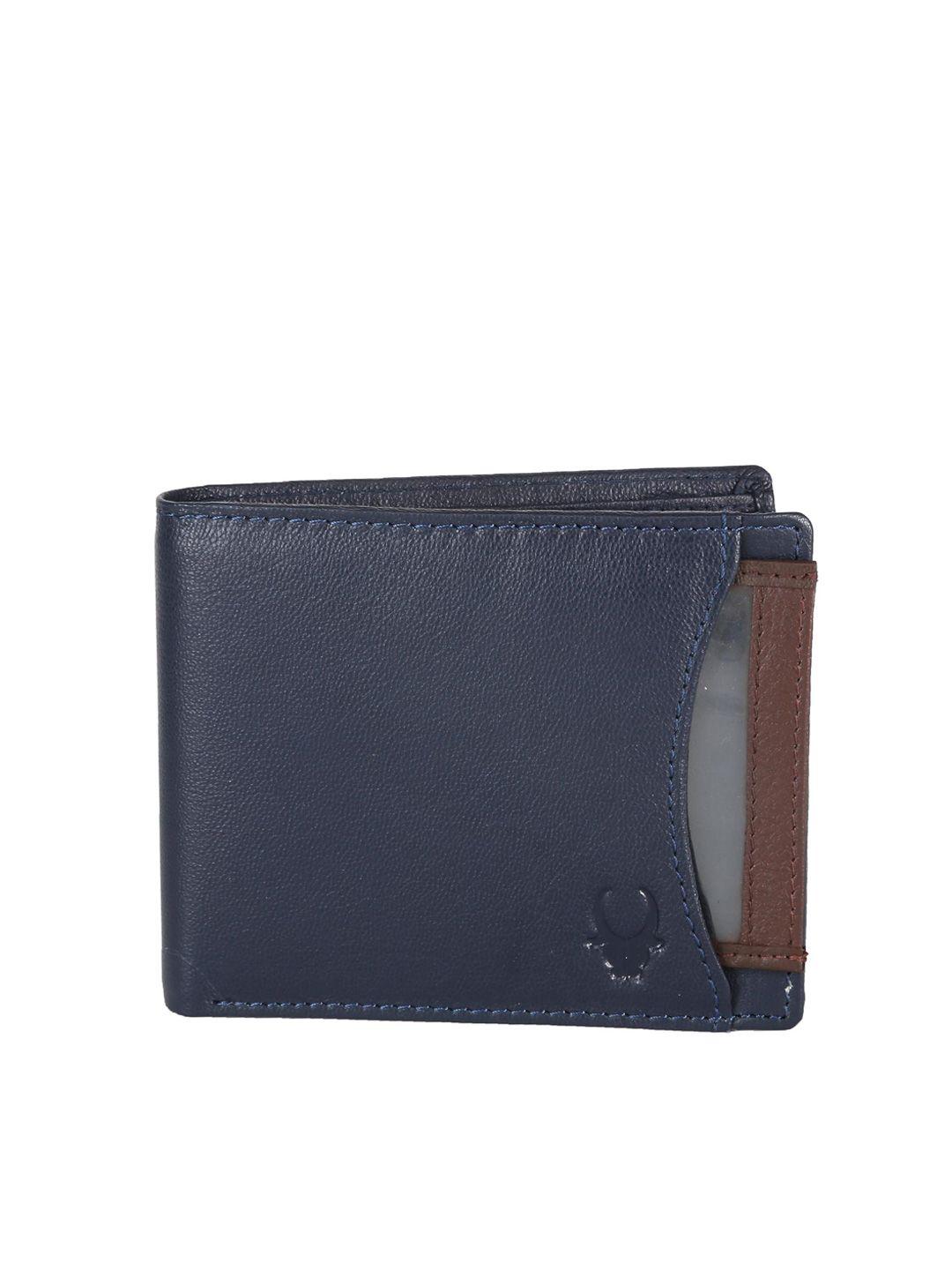 wildhorn men navy genuine leather wallet