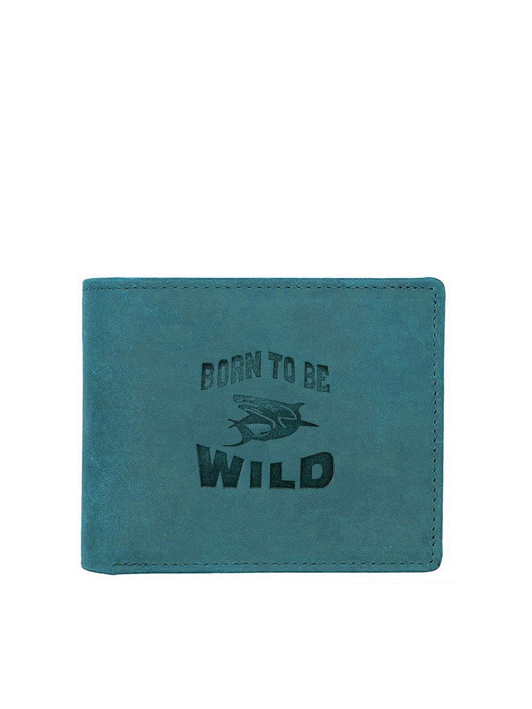 wildhorn men turquoise blue leather two fold wallet with rfid