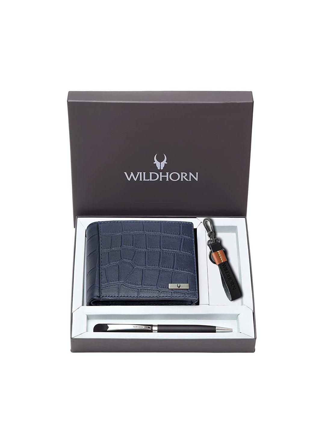 wildhorn textured leather accessory gift set