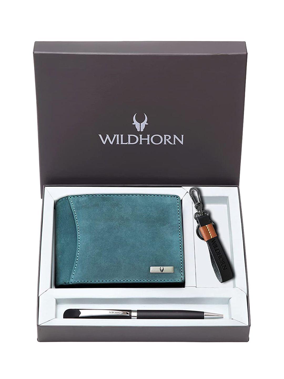 wildhorn textured leather accessory gift set