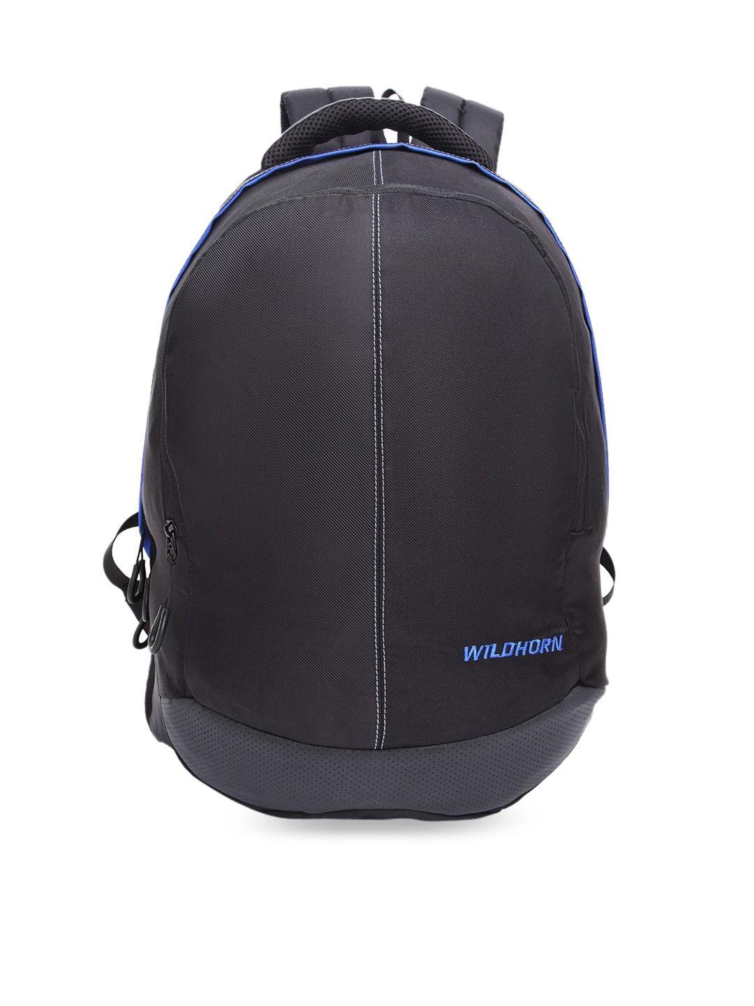 wildhorn unisex black & blue backpack with compression straps