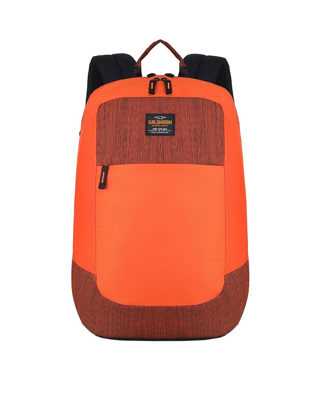 wildhorn unisex orange & black backpack with compression straps