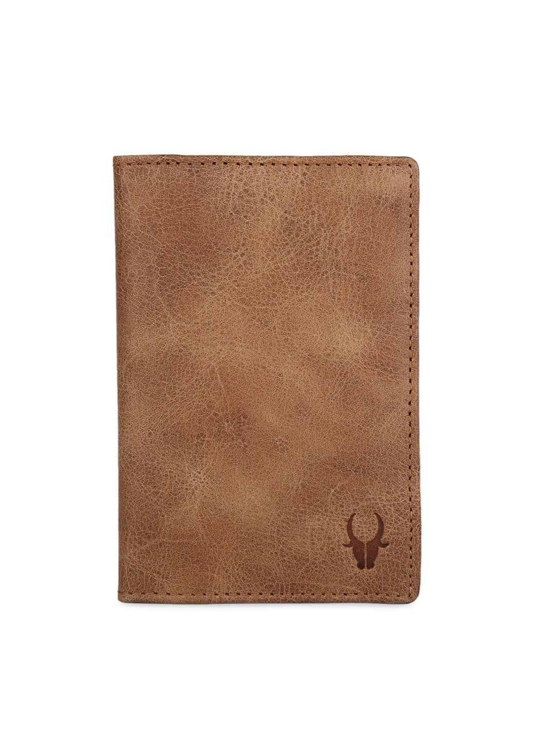 wildhorn unisex tan solid passport holder