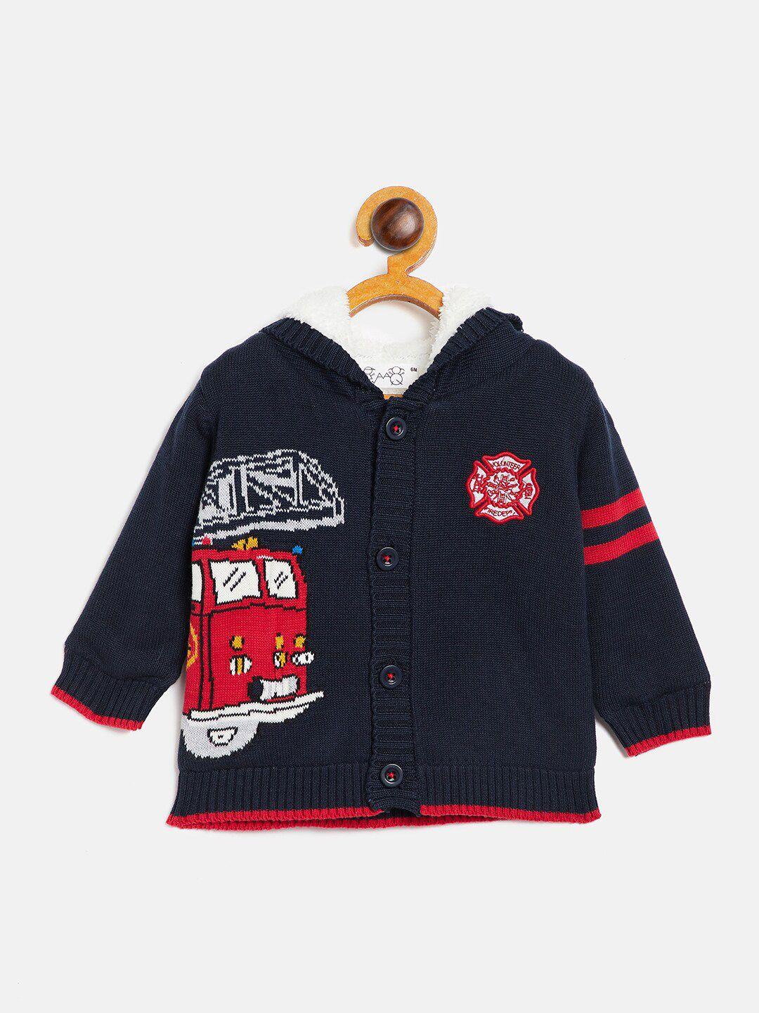 wildlinggs infant kids graphic printed hooded pure cotton cardigan