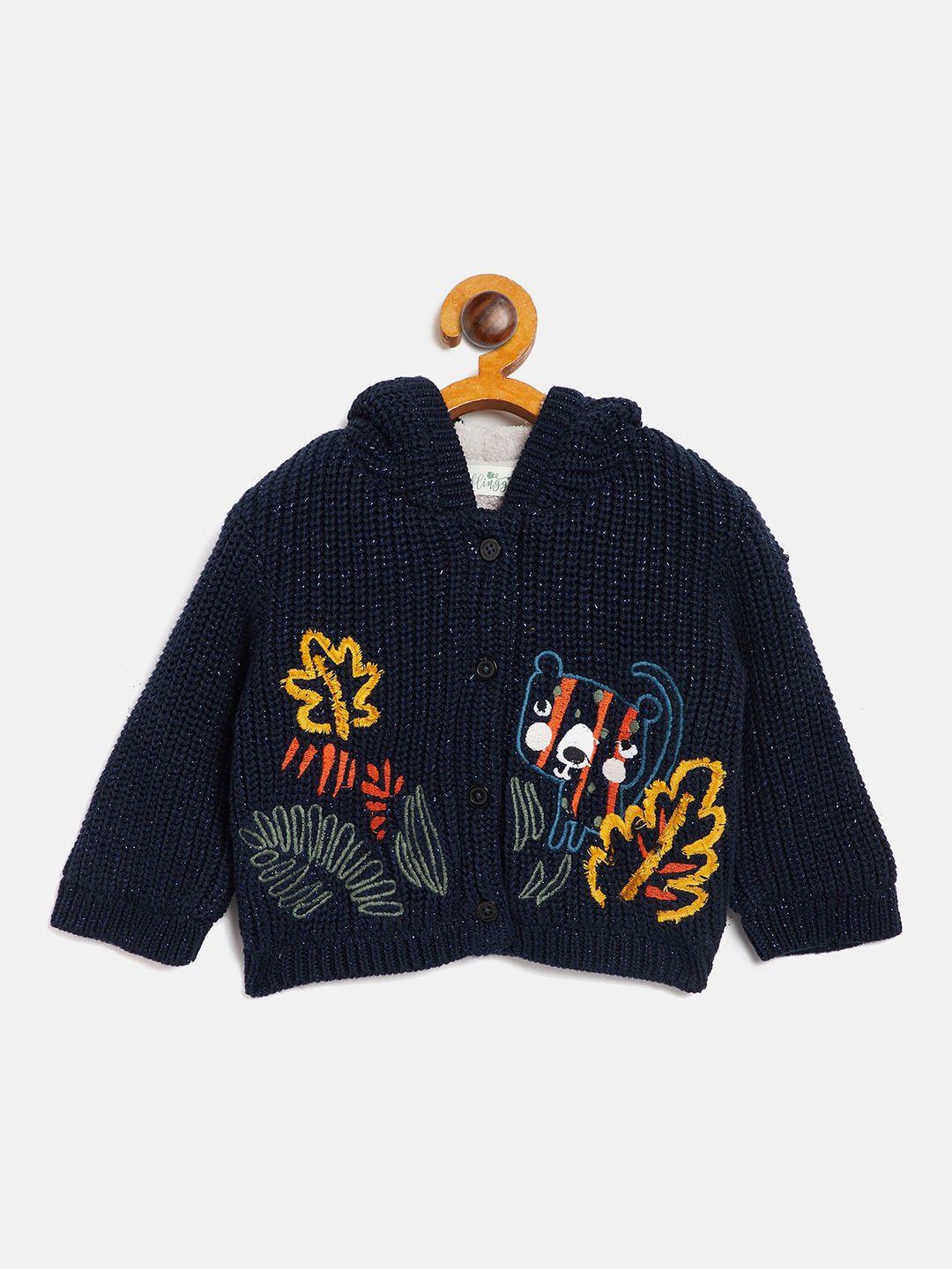 wildlinggs infants embroidered pure cotton cardigan with embroidered detail sweater