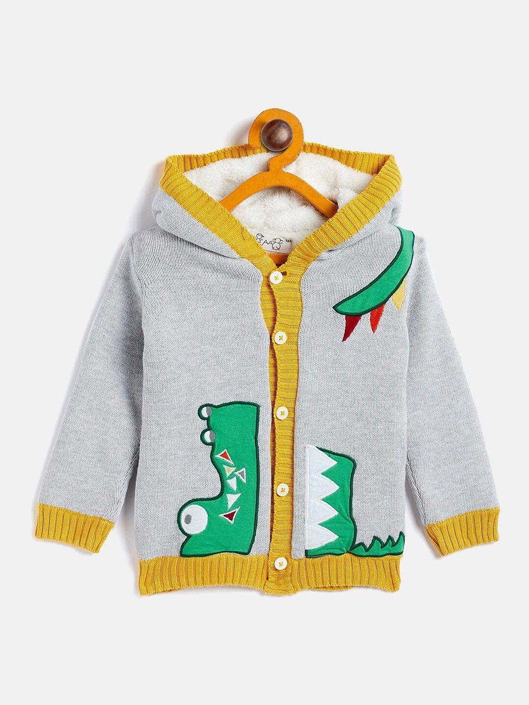 wildlinggs infants graphic printed hooded pure cotton cardigan sweater